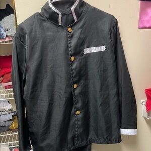 Black Men's Jacket with Gold Buttons